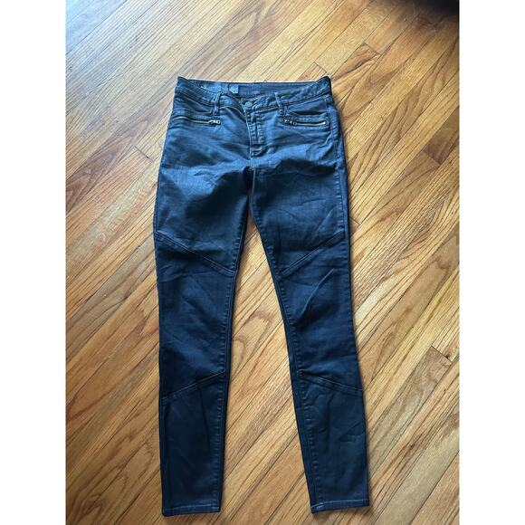 AX Armani Exchange Women’s Black Super Skinny Stretch Biker Jeans – Size 29 - Picture 1 of 8